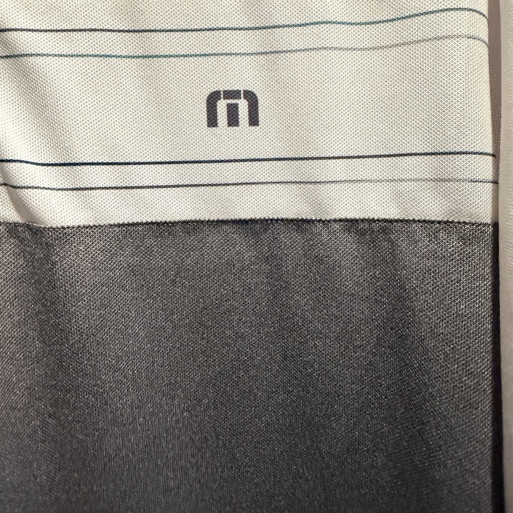 Travis Mathew LOT of Two Polo Shirts XL Gray White Colorblock, Blue Cactus Print - Picture 2 of 12